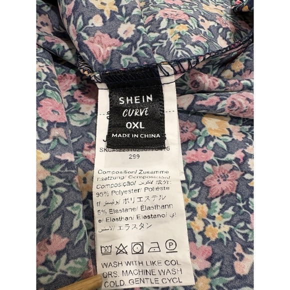 Floral Cottagecore Smocked Dress XL Puff Sleeve Milkmaid Grunge Fairy Spring - Picture 8 of 8